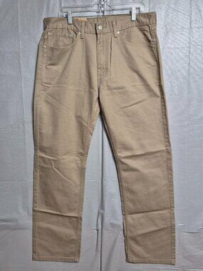 NWT Levi's men's 505 regular Stretch Pants 36x32 Beige Tan